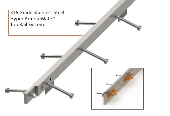 Danley Hyper Edge Protection Stainless Steel Grade 316 Top Rail