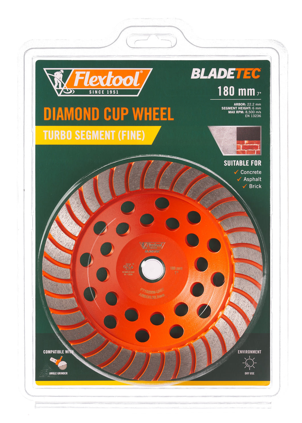 Flextool BladeTec Diamond Cup Wheel - Turbo (