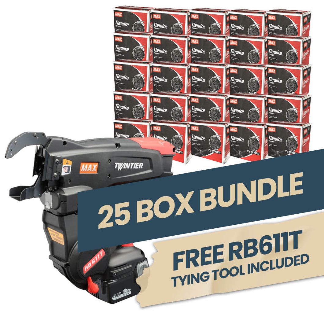 MAX RB611T 'Twin Tier' 25 Box Bundle Deal (1 free tool)