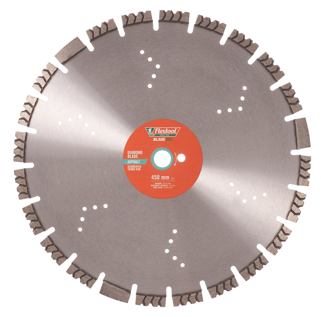 Flextool BladeTec Diamond Blade - Asphalt - Segmented Turbo Rim 450 mm 18